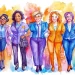 A diverse group of women in professional attire representing nonprofit health and human services workforce, symbolizing collaboration, diversity, and training opportunities